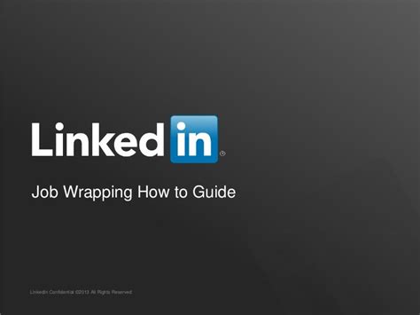 linkedin job wrapping|Iba pa.